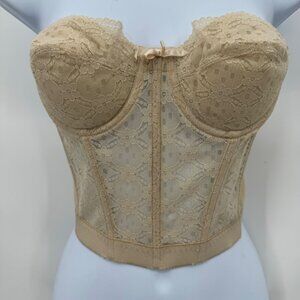 vintage gelmart strapless nude corset top